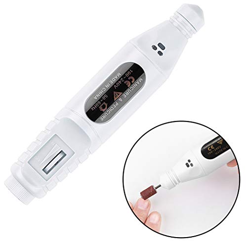 Lima de uñas eléctrica, FunPa Kit de Manicura Eléctrico para manicura Pedicura con brocas de uñas y cintas de lijado para mujeres Niñas Salón de uñas Juego de pedicura de manicura DIY