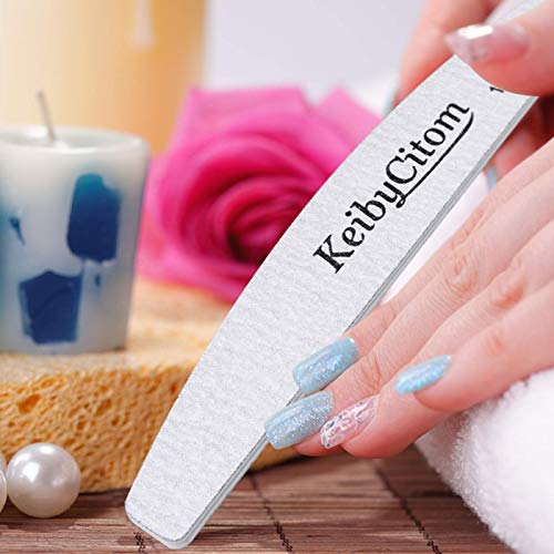 Limas de uñas 16 piezas, Lima profesional de uñas 100/180 en doble cara para estilizar uñas para uñas acrílicas naturales