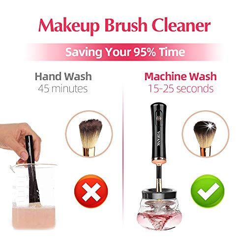 Limpiador de pinceles de maquillaje, Limpiador y secador de centrifugado eléctrico súper rápido, Pinceles de maquillaje automáticos Herramientas limpias