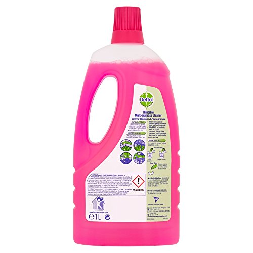 Limpiador líquido multiuso de cerezo y granada (6 unidades de 1 l) Power and Fresh, de Dettol