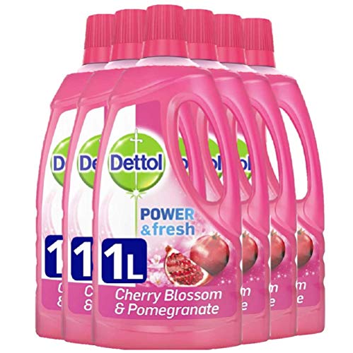 Limpiador líquido multiuso de cerezo y granada (6 unidades de 1 l) Power and Fresh, de Dettol