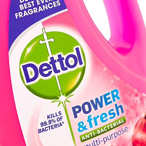 Limpiador líquido multiuso de cerezo y granada (6 unidades de 1 l) Power and Fresh, de Dettol