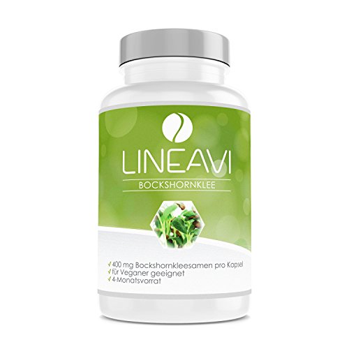 LINEAVI Alholva, 400 mg de semillas puras de alholva (fenogreco), contribuye a la formación de leche durante el período de lactancia, fabricado en Alemania, 120 cápsulas veganas (para 4 meses)