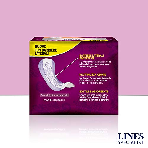 Lines Specialist productos Compresas para incontinencia – 8 Paquetes de 18 unidades)
