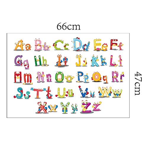 LIOOBO Alfabeto Pegatinas de Pared Pegatinas de Pared extraíbles para los niños Dormitorio Sala de Estar