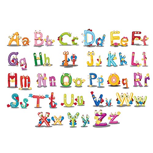 LIOOBO Alfabeto Pegatinas de Pared Pegatinas de Pared extraíbles para los niños Dormitorio Sala de Estar