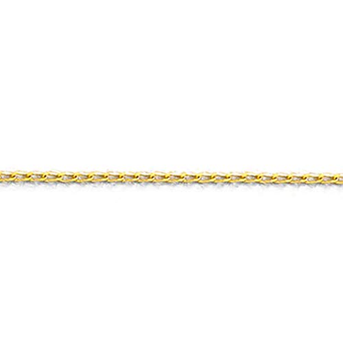 LIOR - Cadena de Oro de 18 Quilates - Modelo Bilbao - 100cm - 1mm