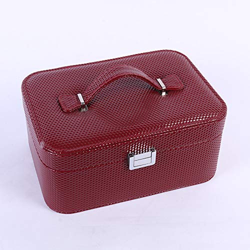 LITAO Estuche para cosméticos Versión Coreana del Juego de cosméticos de Gran Capacidad para cosméticos de Gran Capacidad del Kit de Almacenamiento de cosméticos Profesional, marrón