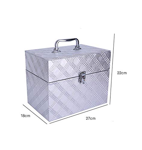 LITAO Professional Makeup Toolbox_Korea Premium Six Open Estuche cosmético portátil Professional Makeup Toolbox Portable Travel, Red