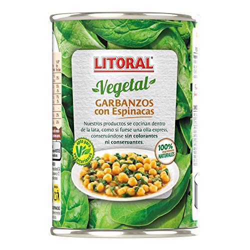 Litoral - Garbanzos con Espinacas - Pack de 5 x 425 g