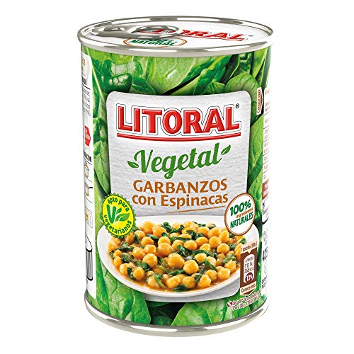 Litoral - Garbanzos con Espinacas - Pack de 5 x 425 g