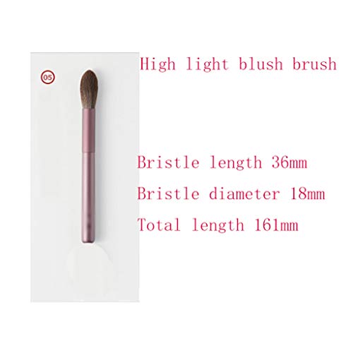 LiYL 12 Piezas de Maquillaje Set de Pinceles en Polvo Juegos de brochas de reparación Kit de cosméticos Fundación Pinceles de Maquillaje Cepillo Nasal para Cejas (Color : Purple)