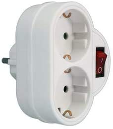 Liyset GZBK01/02 Adaptador Clavija Schuko 2 tomas con interruptor