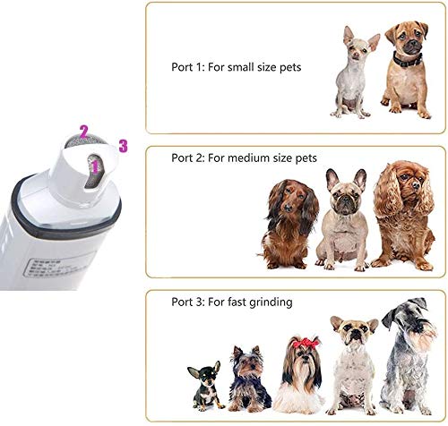 LKNJLL Perro clavo de la amoladora, Suministros Peluquería Canina, perros cortar el pelo de uñas for mascotas recargable Trimmer sin dolor patas Preparación & Smoothing for Pequeña Mediana Perros y Ga