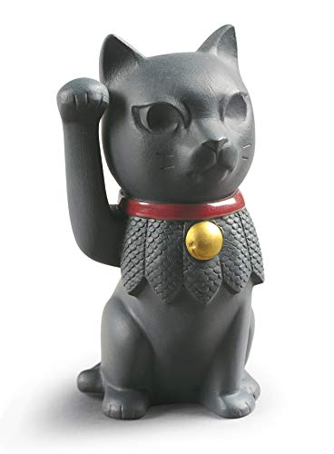 LLADRÓ Figura Maneki Neko. Figura Maneki Neko (Gato De La Suerte) de Porcelana.