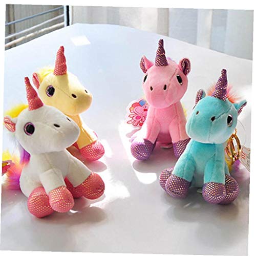 Llavero Colgante Colorido del Unicornio De Peluche De Juguete De Peluche Mochila Animales De Peluche Llavero Pequeño Colgante Bolsa De Accesorios