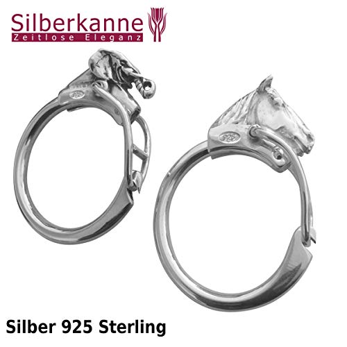 Llavero Llavero caballo D 5 cm Plata De Ley 925 en Buena Calidad