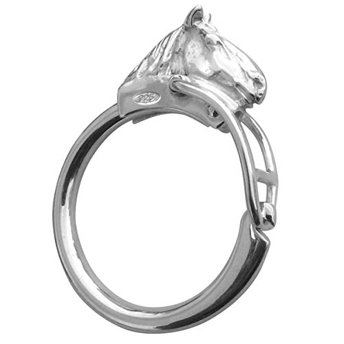 Llavero Llavero caballo D 5 cm Plata De Ley 925 en Buena Calidad