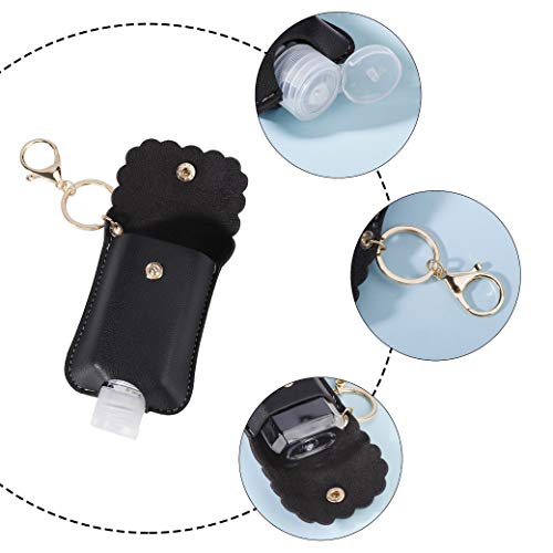 Llaveros de Botella de Viaje Reutilizable Titular de Llavero de Botella Portátiles para Lociones de Jabón y Líquidos 2 Piezas