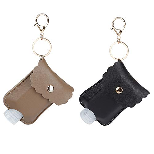 Llaveros de Botella de Viaje Reutilizable Titular de Llavero de Botella Portátiles para Lociones de Jabón y Líquidos 2 Piezas