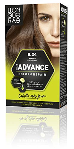 Llongueras Advance Tinte de Cabello Permanente Tono #6.24 Marrón Macadamia