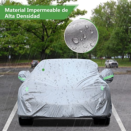 LOETAD Funda de Coche Exterior Cubierta de Coche Impermeable Antipolvo y Rasguño Universal 470x180x150cm
