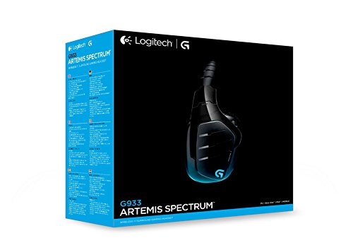 Logitech G933 Artemis Spectrum Auriculares Gaming Inalámbricos, DTS Headphone:X 7.1 Surround, Transductores 40mm Pro-G, 3.5 mm Jack, Lightsync RGB, Teclas G, PC/Mac/Xbox One/PS4/Nintendo Switch