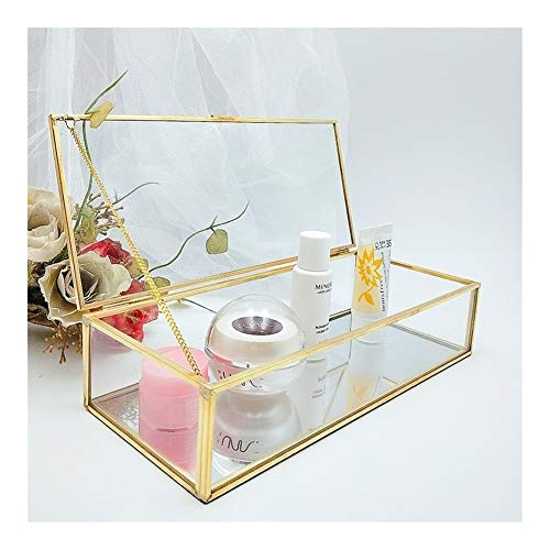 LOGO GQDZ Maquillaje joyería Caja de Almacenamiento Caja de Almacenamiento de Cristal Retro joyería geométrica Boda de la Caja Decoración Decoración Reloj de Arena (Color : Storage Box)