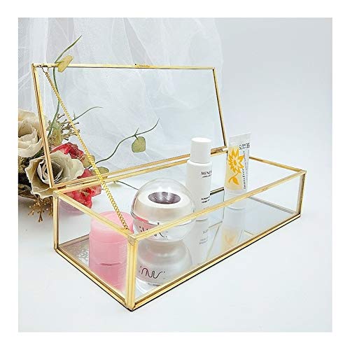 LOGO GQDZ Maquillaje joyería Caja de Almacenamiento Caja de Almacenamiento de Cristal Retro joyería geométrica Boda de la Caja Decoración Decoración Reloj de Arena (Color : Storage Box)