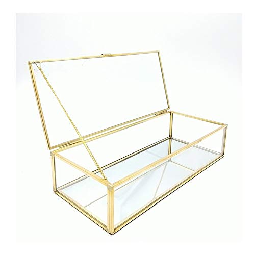 LOGO GQDZ Maquillaje joyería Caja de Almacenamiento Caja de Almacenamiento de Cristal Retro joyería geométrica Boda de la Caja Decoración Decoración Reloj de Arena (Color : Storage Box)