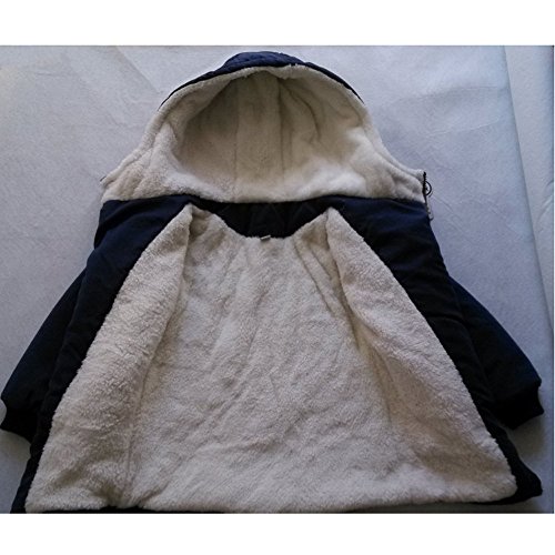 Logobeing Abrigo Niños 3-9 Años, Bebé Niño Chaquetas de Niños Chicos con Capucha y Prendas de Vestir Exteriores de Piel Chaqueta de Invierno CáLido Ropa Abrigo (3-5Años, Armada)