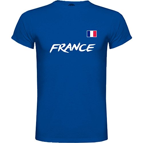 LolaPix Camiseta Francia Personalizada con tu Nombre y Dorsal | Selección Francesa | Varios Diseños Tallas | 100% Algodón | Hombre