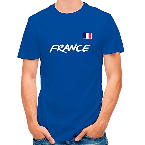 LolaPix Camiseta Francia Personalizada con tu Nombre y Dorsal | Selección Francesa | Varios Diseños Tallas | 100% Algodón | Hombre