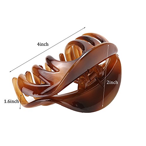 LONEEDY - Pinzas de pelo de plástico antideslizantes para mujer, diseño tipo pulpo