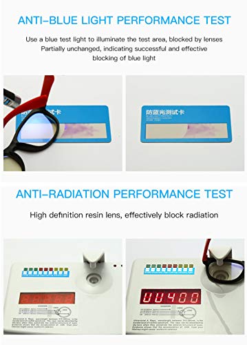 Long Keeper Gafas de protección anti-luz azul irrompibles niños, gafas para juegos con protección UV y anti fatiga visual para niños (Azul amarillo)