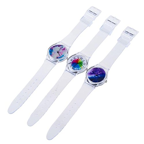 Longra Reloj Jalea de Gel de Silicona de Cuarzo analógico Deportes Mujeres Reloj de Pulsera