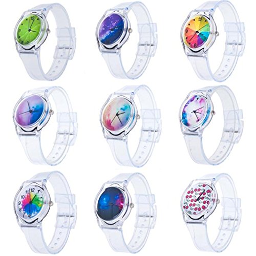 Longra Reloj Jalea de Gel de Silicona de Cuarzo analógico Deportes Mujeres Reloj de Pulsera