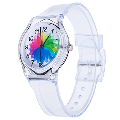 Longra Reloj Jalea de Gel de Silicona de Cuarzo analógico Deportes Mujeres Reloj de Pulsera