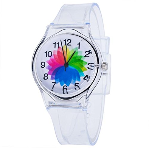 Longra Reloj Jalea de Gel de Silicona de Cuarzo analógico Deportes Mujeres Reloj de Pulsera