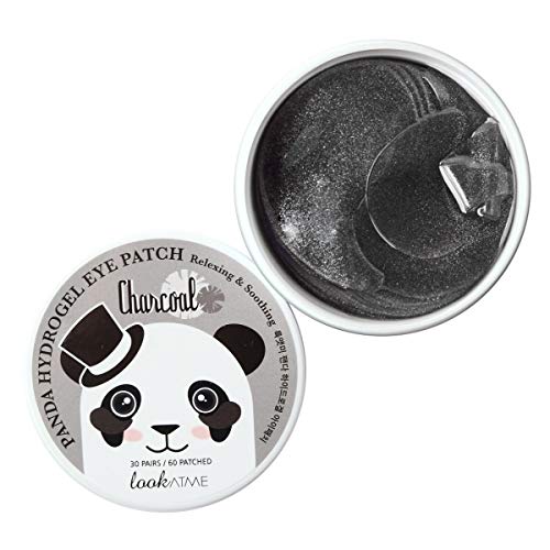 Look at me - Panda Hydrogel Eye Patch Charcoal, Parches Para Contorno De Ojos, 30 pares