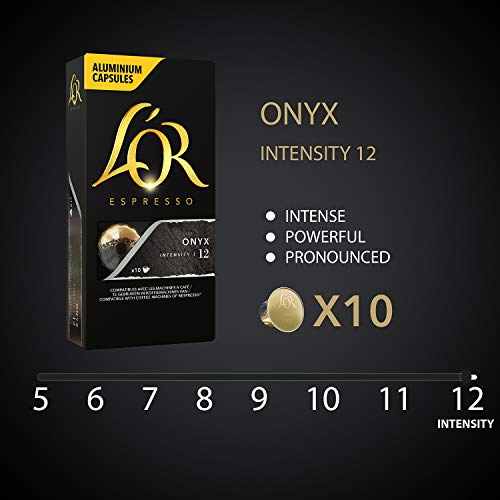 L'Or Espresso Café Ristretto Intensidad 11 - 100 cápsulas de aluminio compatibles con máquinas Nespresso (R)* (10 Paquetes de 10 cápsulas)