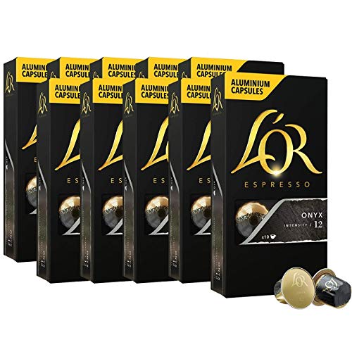 L'Or Espresso Café Ristretto Intensidad 11 - 100 cápsulas de aluminio compatibles con máquinas Nespresso (R)* (10 Paquetes de 10 cápsulas)