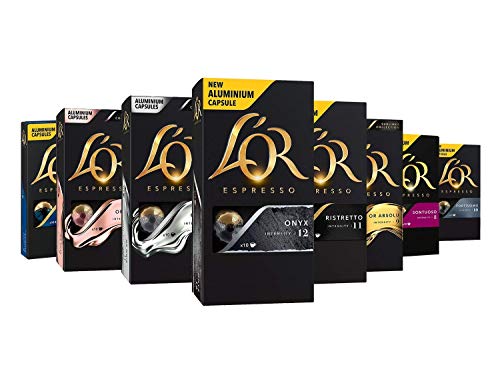 L’OR Espresso Coffee Espresso Selection – Cápsulas de Aluminio Compatibles con Máquinas Nespresso (R)* - 8 paquetes de 10 cápsulas (80 bebidas)