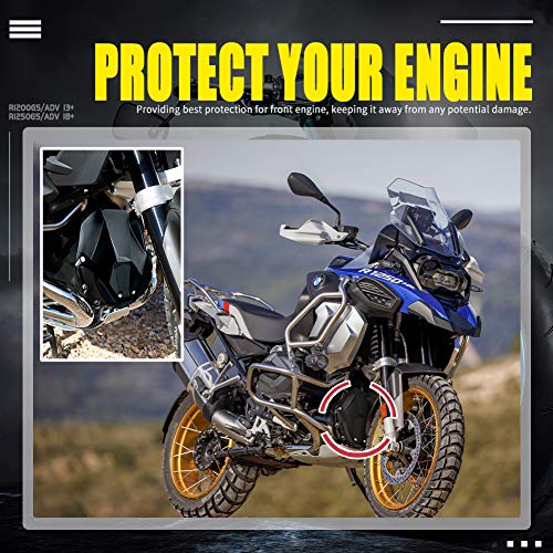 Lorababer Protector de placa de protección de carcasa de motor delantero de motocicleta para B.M.W R1200GS LC (2013-2018), R1200RT LC (2014-2018), R1250 R/RS/RT/S (2019-2020)