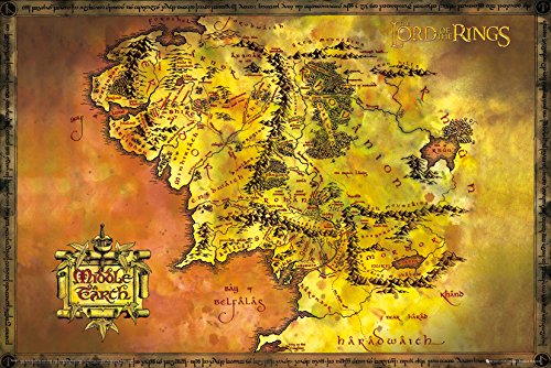 Lord of the Rings GB Eye LTD, El Señor de los Anillos, Mapa Clasique, Maxi Poster, 61 x 91,5 cm