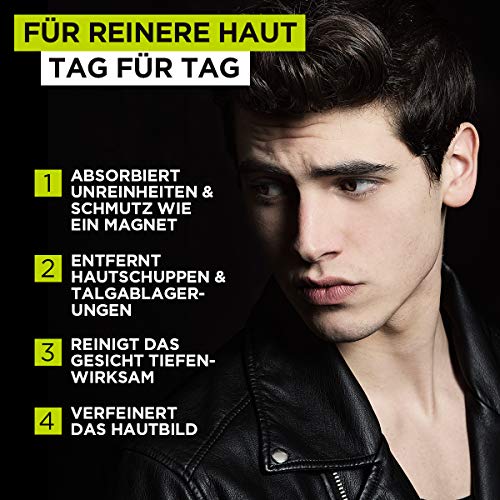 L'Oréal Men Expert Pure Charcoal - Exfoliante facial antiimperfecciones (2 unidades de 100 ml)