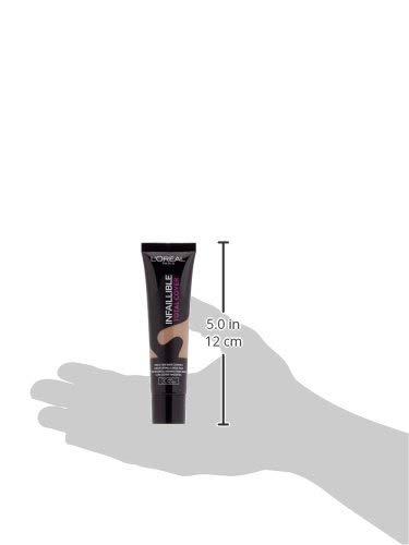 L'Oréal Paris Infaillible Base de maquillaje Total Cover 30 Miel, 3 unidades (3 x 35 ml)