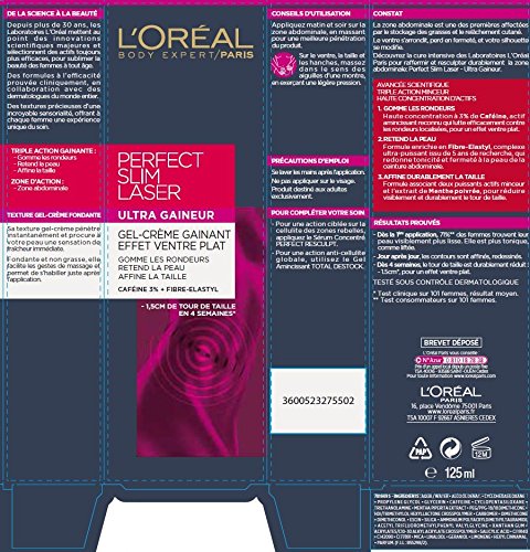 L'Oréal Paris Perfect Slim Gel Gainant vientre plano en 125 ml Cafeína -