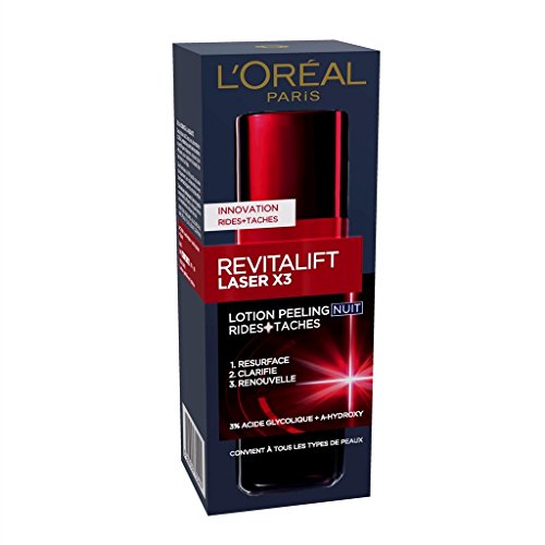 L'Oréal Paris Revitalift Láser X3 Loción de peeling de noche para el cuidado antiarrugas + antimanchas