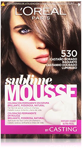 L'Oréal Paris Sublime Mousse Coloración Permanente, Tono: 530 Castaño Dorado Radiante